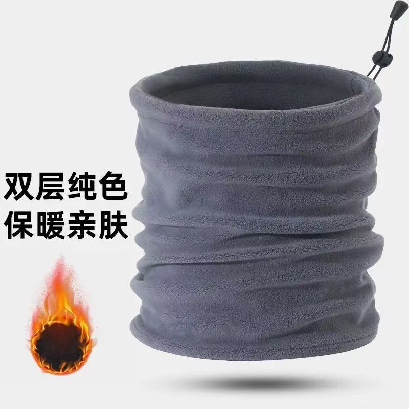秋冬户外双层保暖防寒加绒骑行面罩纯色简约百搭护颈防风两用围脖详情28