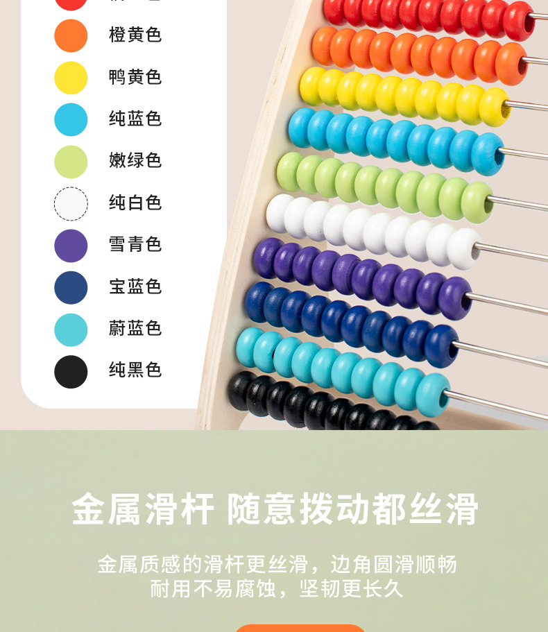 儿童蒙氏算数学计算架加减法神器算术棒教具幼儿园启蒙学习数字详情11