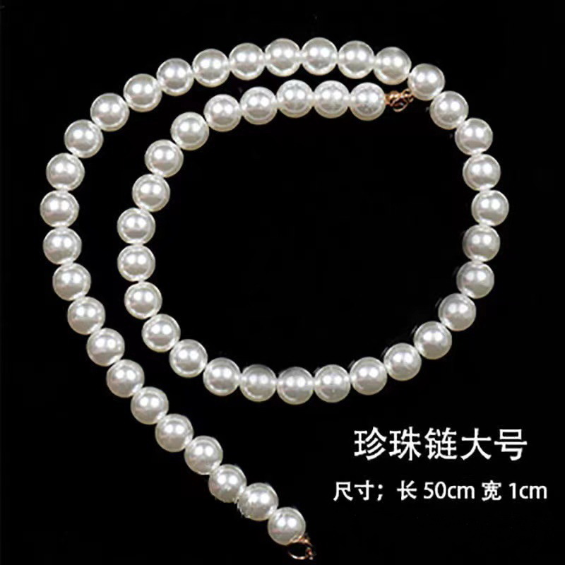 In-stock pearl bow floral art, hand-woven bouquets, pearl chain accessories, baking packaging materials, gift decorations pic 14