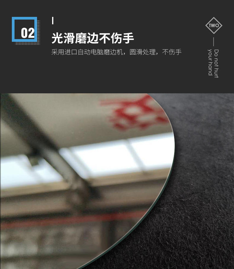 浴室镜卫生间镜子免打孔贴墙椭圆形自粘贴梳妆壁挂镜化妆镜圆茹遇详情4