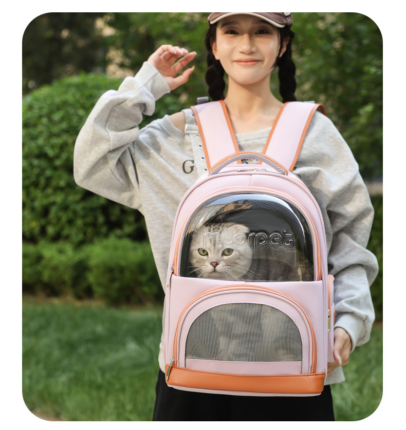 Factory direct supply cat bags and pet bags: Porous, breathable, portable, with large capacity for both shoulders and one shoulder to carry pic 11