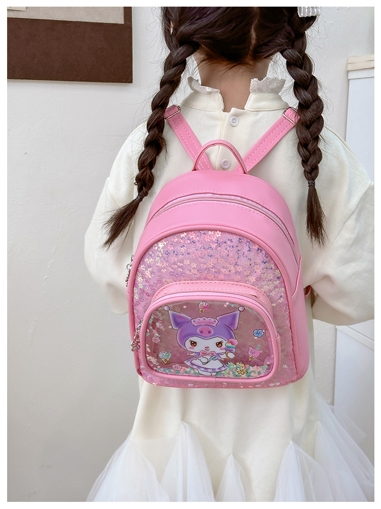 Cross-border 2024 New Kuromi Children's Schoolbag, Korean cartoon little girl princess Bag, Cute girls' backpack pic 36