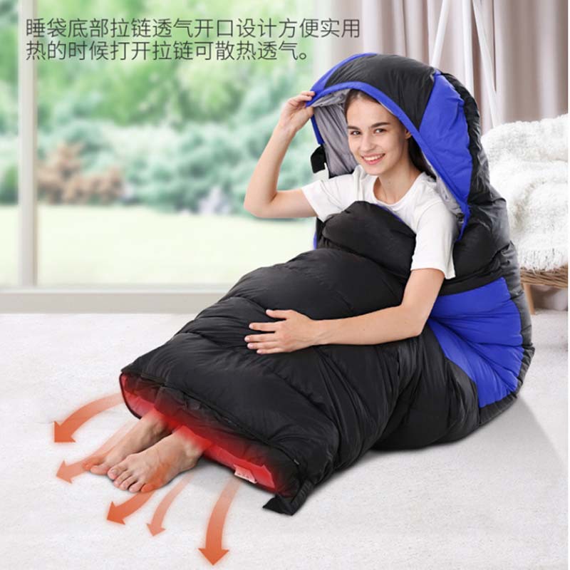 Cross-border in-stock down sleeping bags, outdoor single-person spliced camping ultra-light midday rest warm down sleeping bags wholesale pic 11