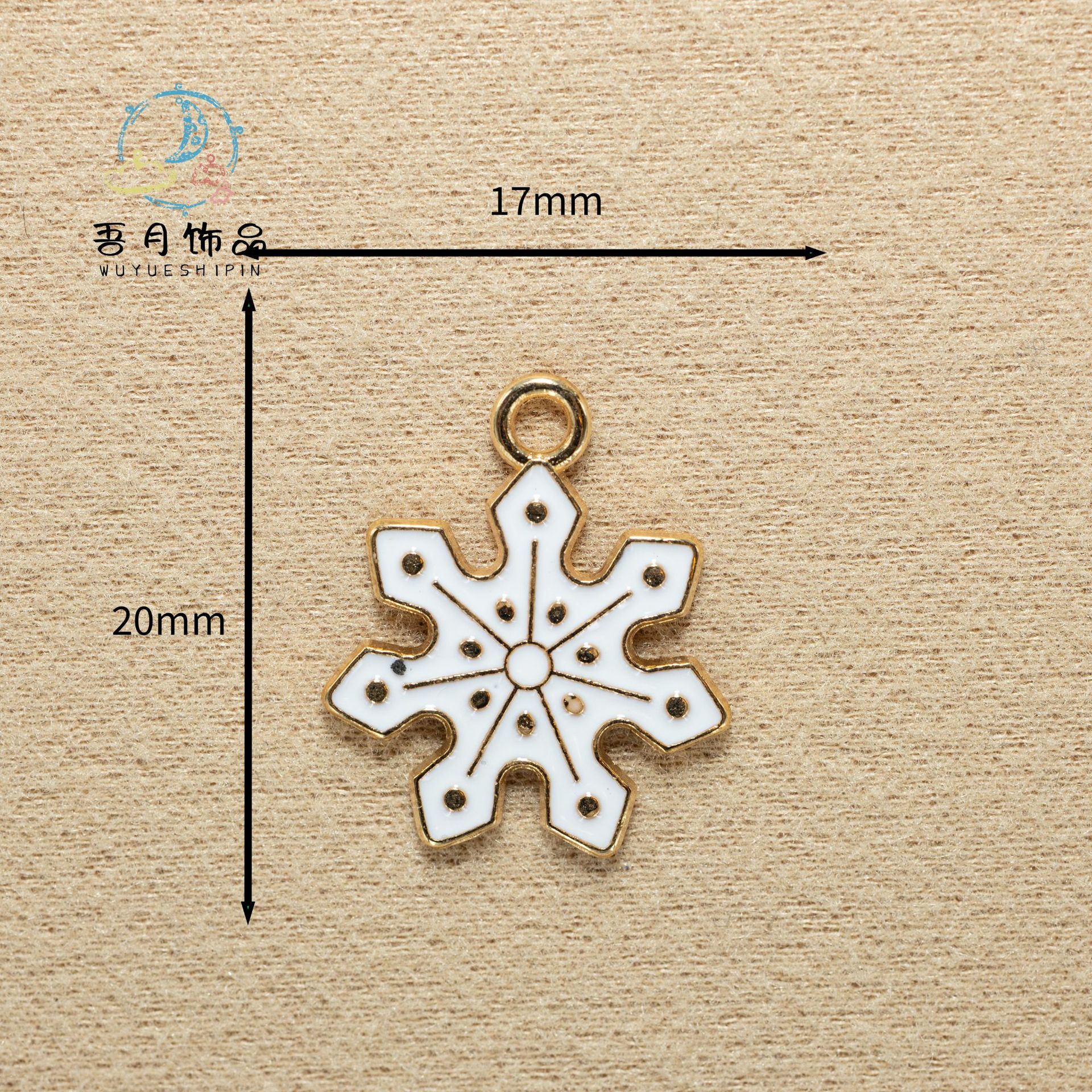 大量圣诞系列合金滴油配件挂件吊坠DIY跨境麋鹿雪花胸针别针装饰详情15