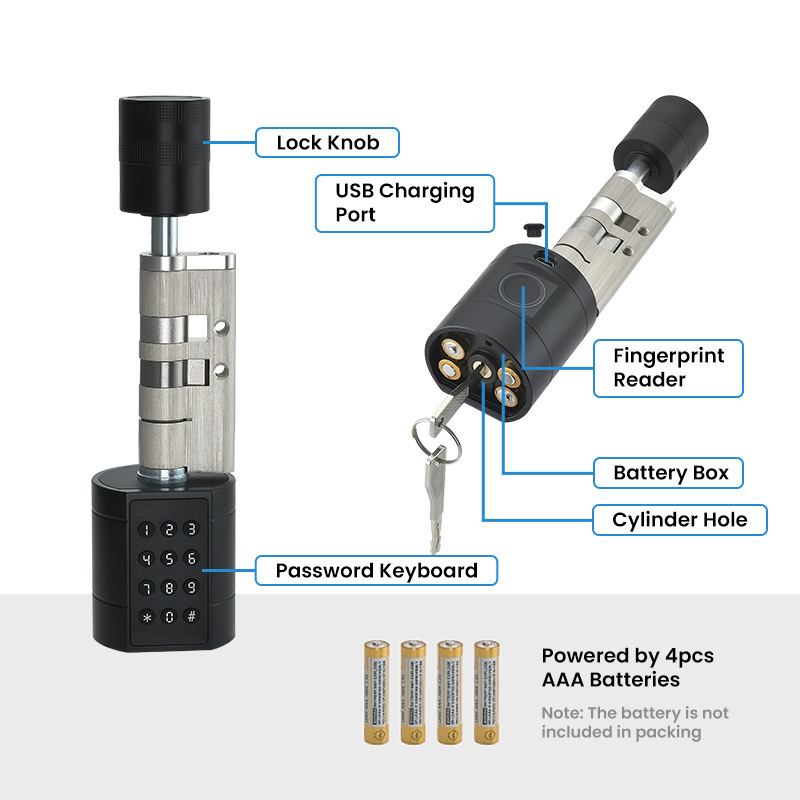 Cross-border smart lock core, graffiti all Bluetooth fingerprint password lock, indoor office apartment adjustable smart door lock pic 13