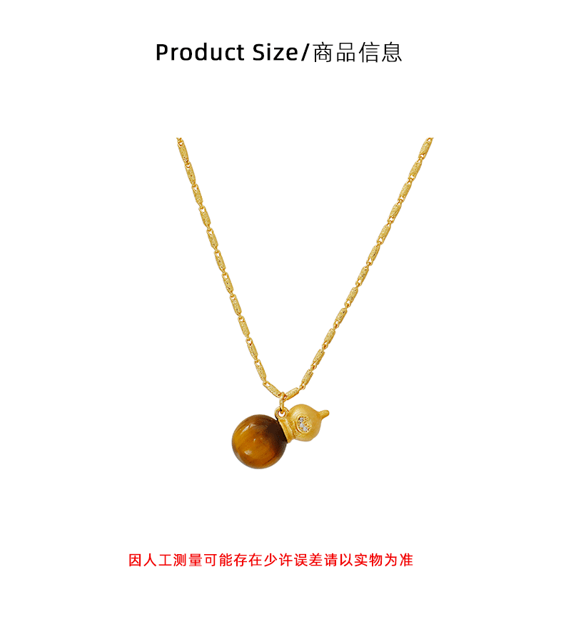 Hyacinth merad ojo de tigre piedra colgante collar mujer otoño invierno burst calabaza suéter cadena 2025 premium sentido clavícula cadena accesorios collar pic 3