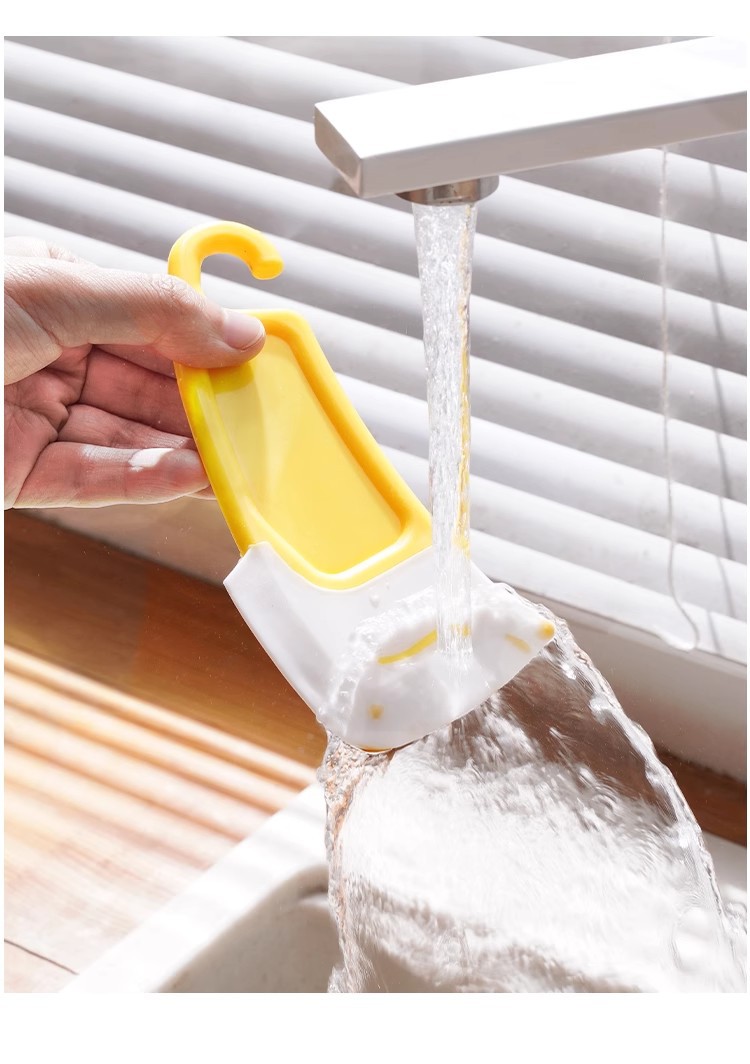 Yellow silicone scraper for cleaning the bottom of kitchen stoves, pans and plates, soft scraper, high-temperature resistant scraper blade, kitchen tools pic 7
