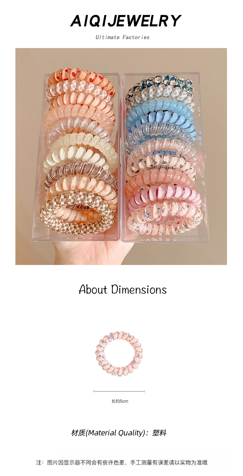 高级感电话线发圈女生扎发发绳高弹力耐用橡皮筋2025新款头绳发饰详情13