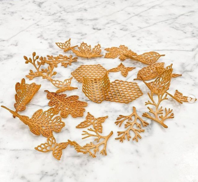 In stock: leaf, fondant, lace pad, coral, maple leaf, butterfly, chocolate, silicone, molded flower pad, baking mold pic 5