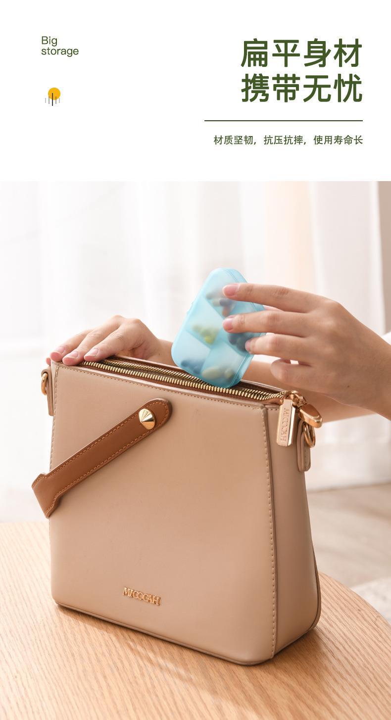 The new 5-compartment small medicine box, pill box, portable tablet packaging and storage box, shaker cup accessory can be printed with logo pic 7