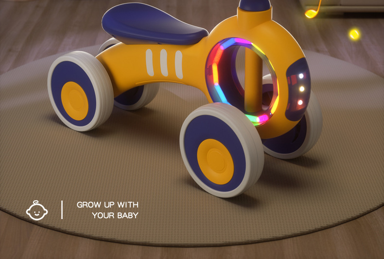 儿童滑行车1一3岁宝宝学步车无脚踏2岁女男孩小童滑行四轮溜溜车详情7