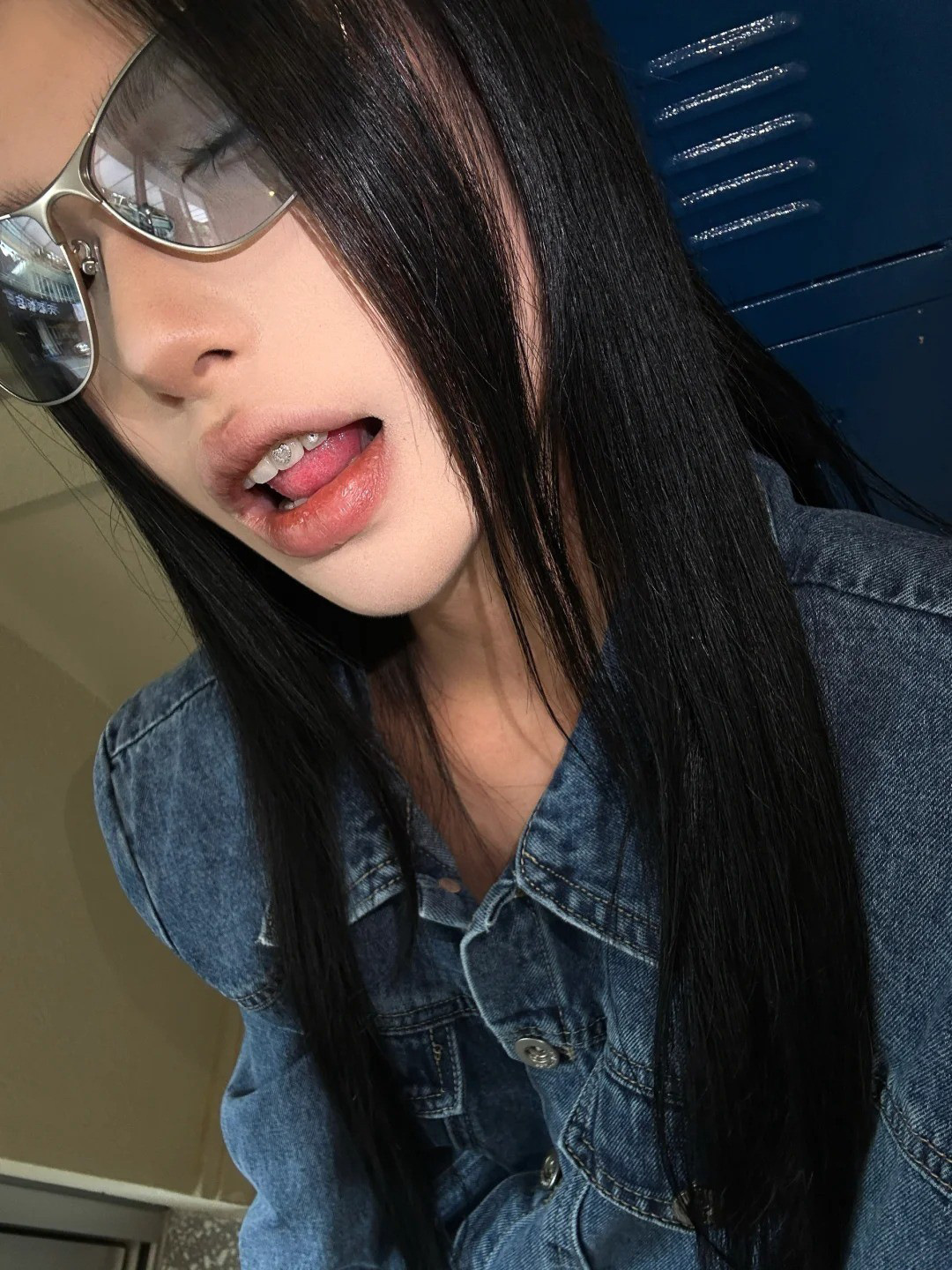 新款辣妹街拍金属猫眼墨镜凹造型美式复古太阳眼镜女防紫外线墨镜详情6