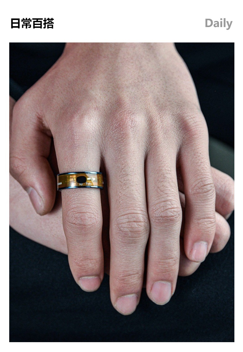 NTAG213 chip NFC smart ring, wearable smart phone device, cross-border European and American smart jewelry pic 3