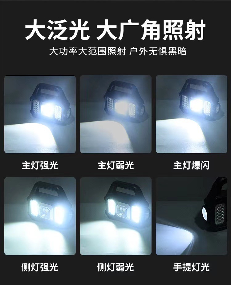 Outdoor solar high-intensity portable lamp, multi-functional rechargeable cob floodlight, rechargeable camping lamp pic 11