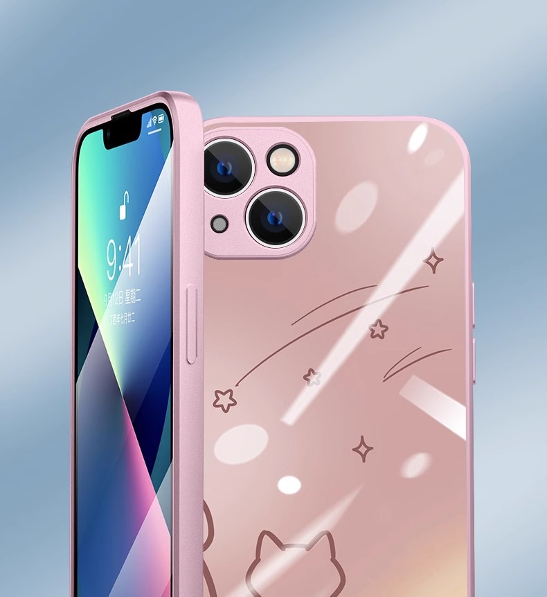IPhone 16 phone case 13promax Protective case iPhone 12 Mini Painted 15 Cat 11 Couple 14plus pic 7