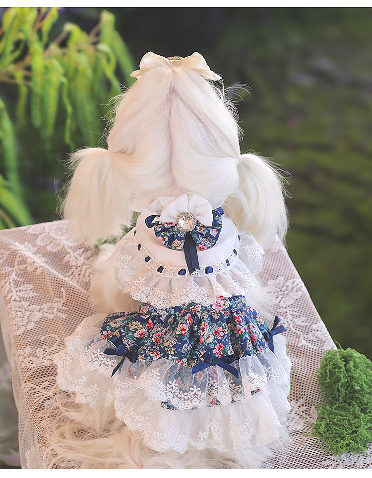 安贝妮高级感宠物衣服高定狗狗碎花泰迪小型犬茶话会小狗公主裙详情20