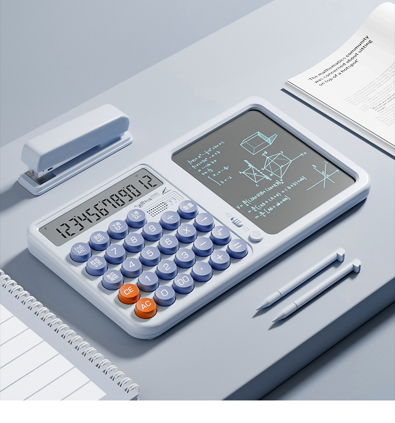 语音款手写板计算器多功能桌面办公备忘录高颜值计算机草稿记账详情12