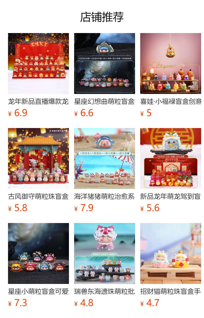 Chinese pattern blind box, cute ancient-style and national trend decorative items, colorful and adorable character heads, resin figurine gifts and peripheral products pic 1