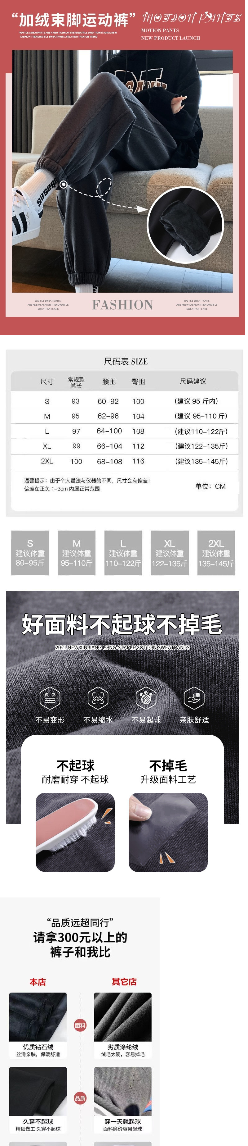 Tight-fitting sportswear pants for women, new autumn/winter 2024, high-waisted, slimming, fleece and thickened straight-leg, versatile casual trousers pic 1