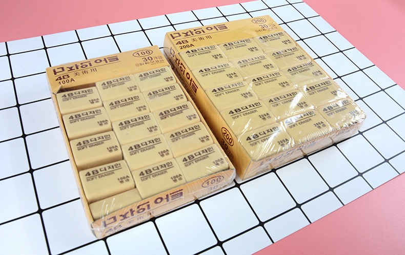Erasers in stock: 50A, 100A, 200A, 4B art erasers, student exam erasers in bulk, one piece on delivery pic 10