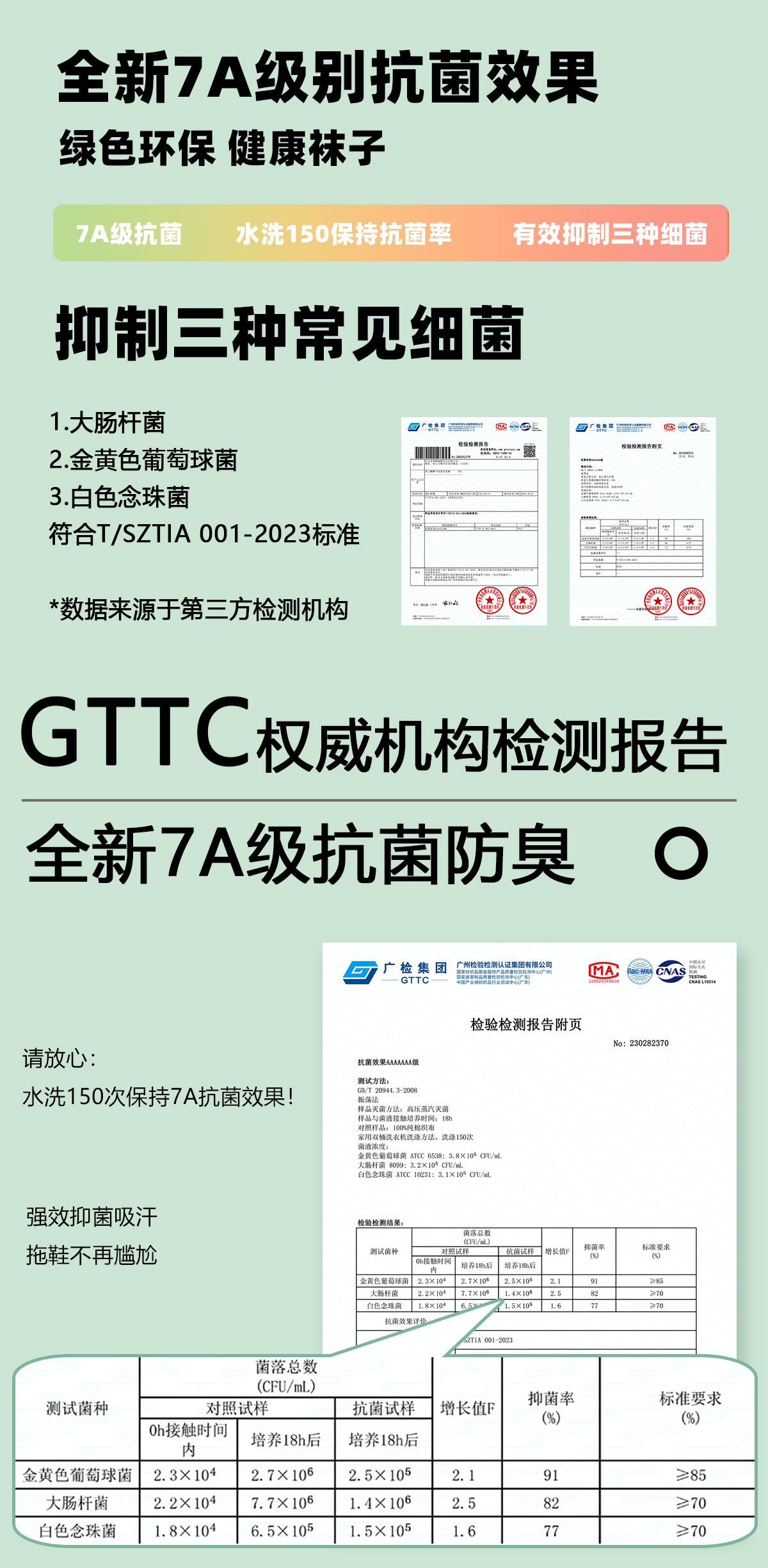 7A抗菌袜子男秋冬纯棉中筒袜全棉纯色防臭吸汗厚男士长袜批发详情13