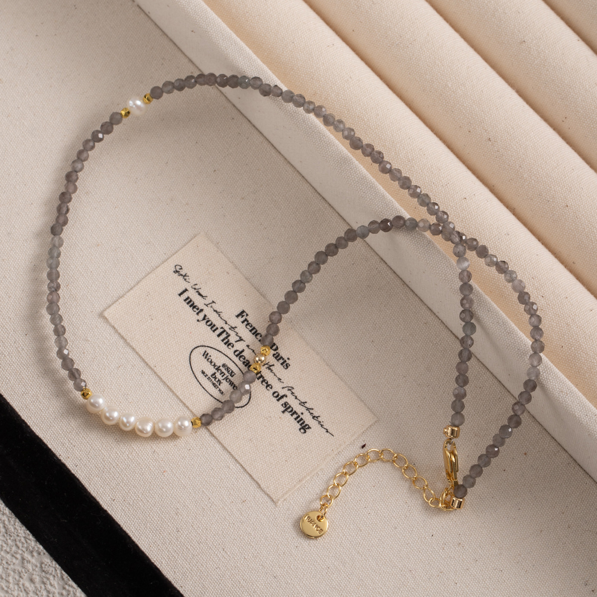 High-end colored beaded necklace for women, light luxury and niche spring and summer dopamine freshwater pearl collarbone chain necklace wholesale pic 52