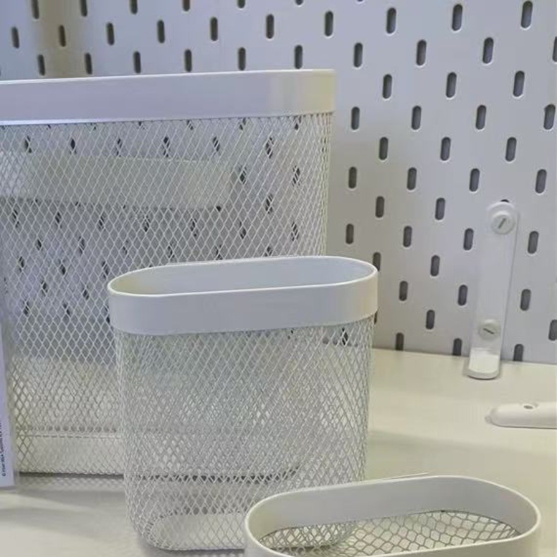 定制洞洞板配件挂钩免打孔墙面收纳三件套网篮置物架挂篮收纳篮详情6