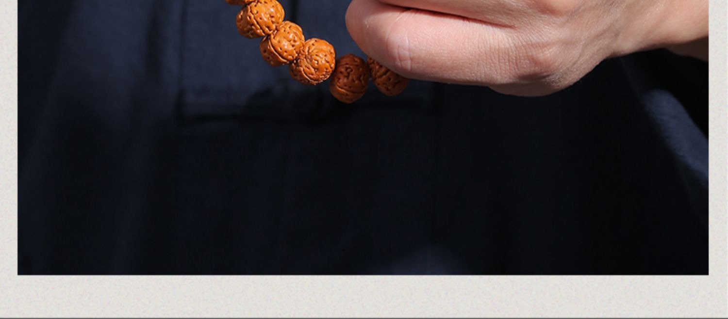 树王双龙纹爆肉小金刚手串男士手链文玩佛珠核桃盘玩菩提念珠批发详情13