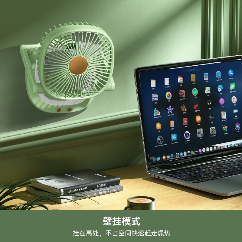 折叠户外风扇usb可充电小型学生宿舍床上夹扇迷你便携式礼品跨境详情5