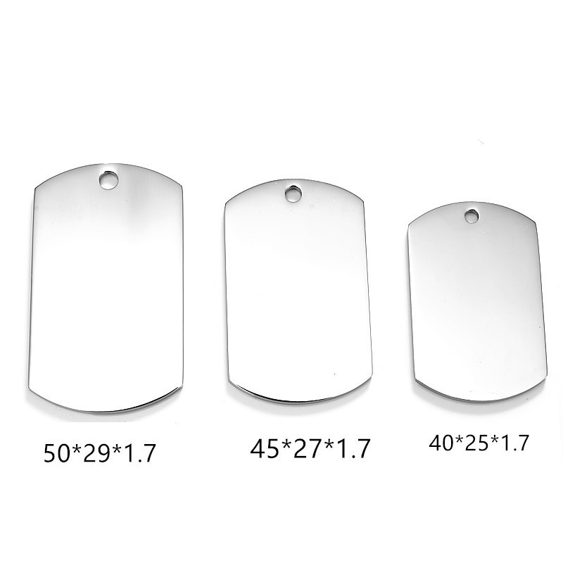 定制不锈钢军牌身份牌刻字吊坠金属镜面高抛光空白狗牌详情15