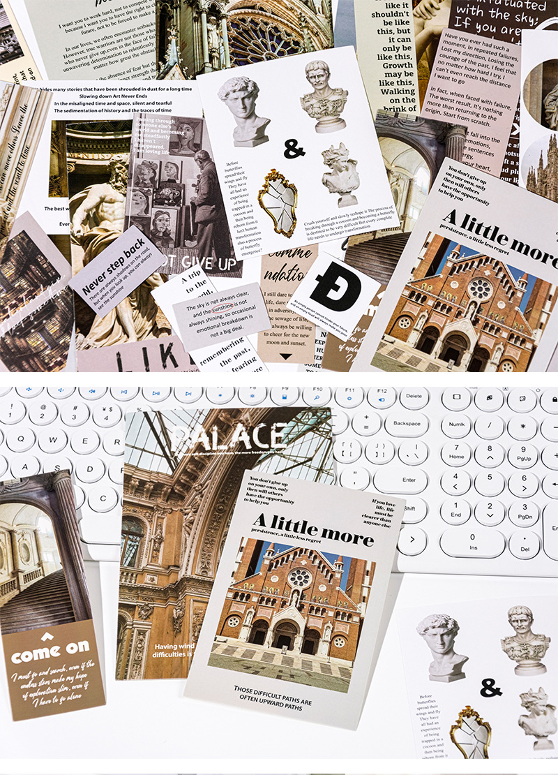 鑫奇新32张万千星辰系列素材包 浪漫复古城市文艺手账装饰贴纸包详情15