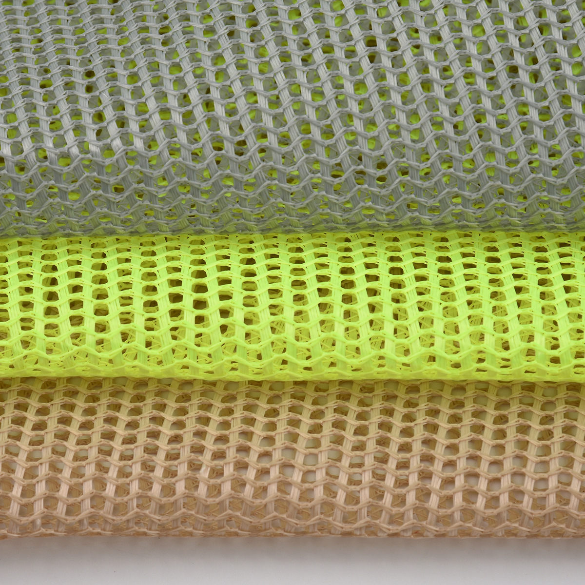 Wholesale of 012-6 polyester thickened cap mesh fabric for luggage, shoes, handbags, baseball caps and breathable mesh fabric pic 1