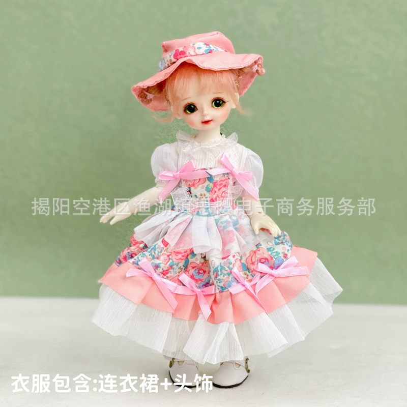 6分bjd娃娃换装衣服洛丽塔套装30厘米洋娃娃裙子连衣裙制服女仆装详情32