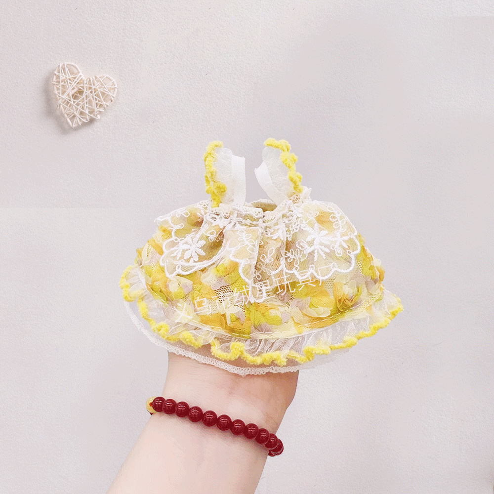 新款网纱蕾丝梦幻小玫瑰裙子超美超仙可爱娃衣公仔棉花娃娃公主裙详情11