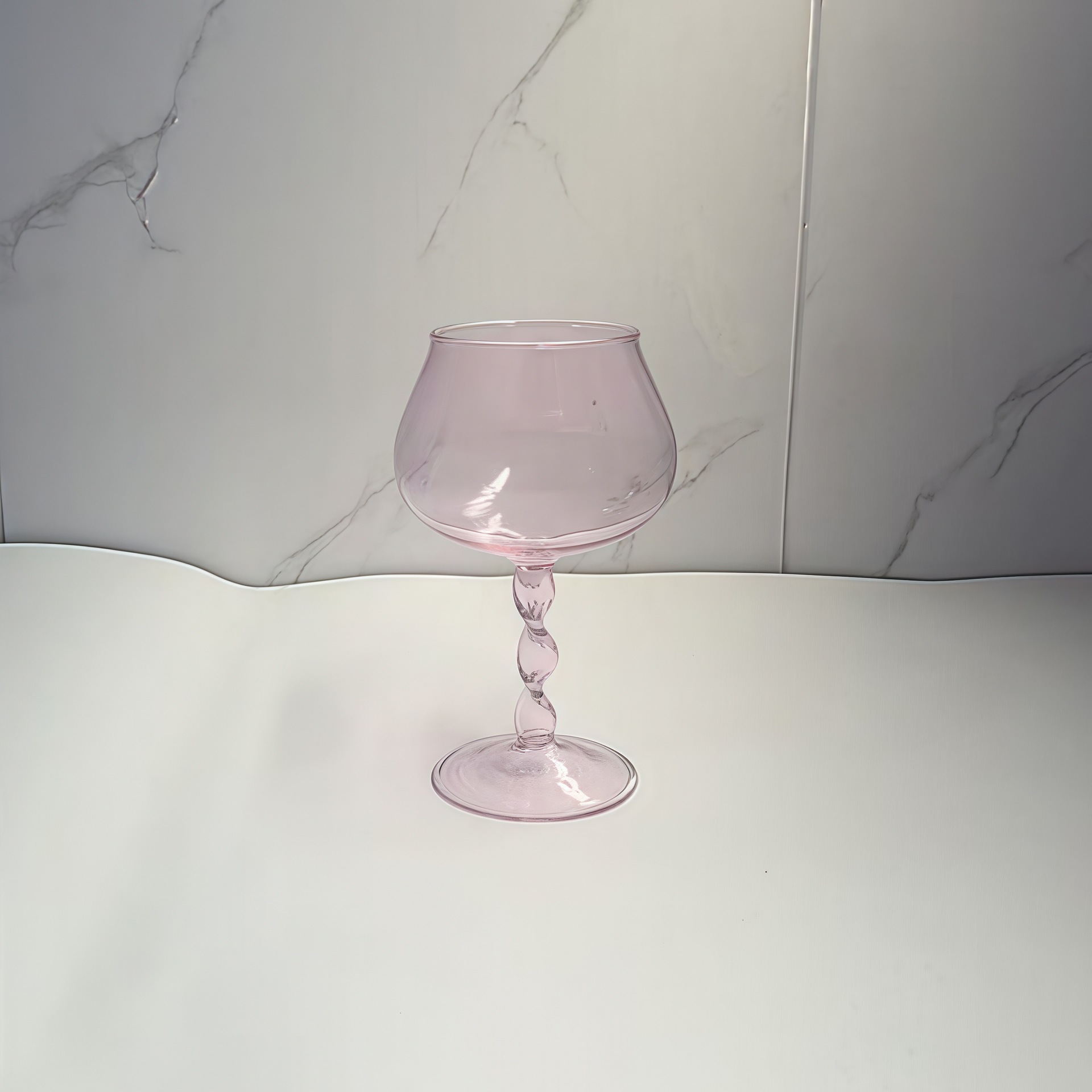 时尚创意麻花杆高脚杯简约质感鸡尾酒香槟杯家用民宿冷饮果汁杯详情1