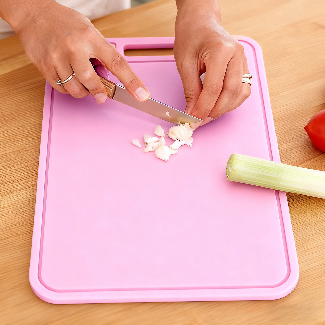 定制硅胶菜板方形食品级餐厅家用水果双面厨房一体式创意切菜砧板详情5