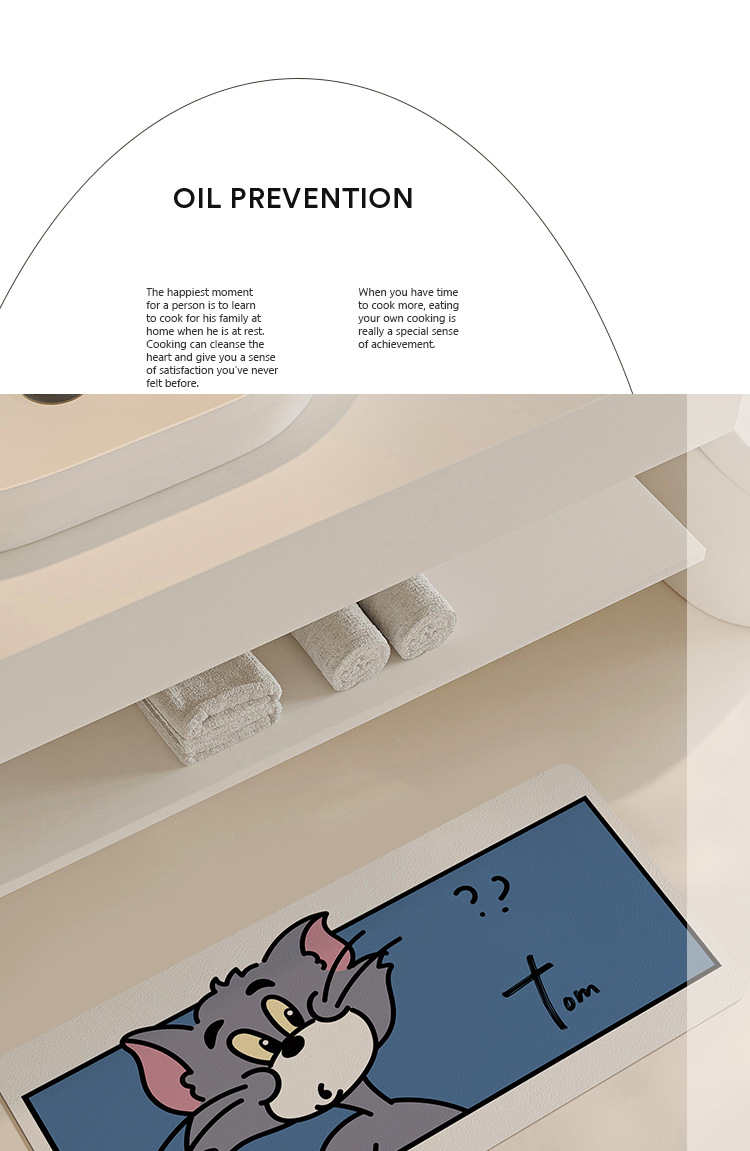 猫和老鼠浴室地垫卫生间淋浴三件套厕所门口吸水速干脚垫厂家直供跨境出口跨境亚马法兰绒万圣节法兰绒印花进门口垫浴室垫吸水防滑详情20