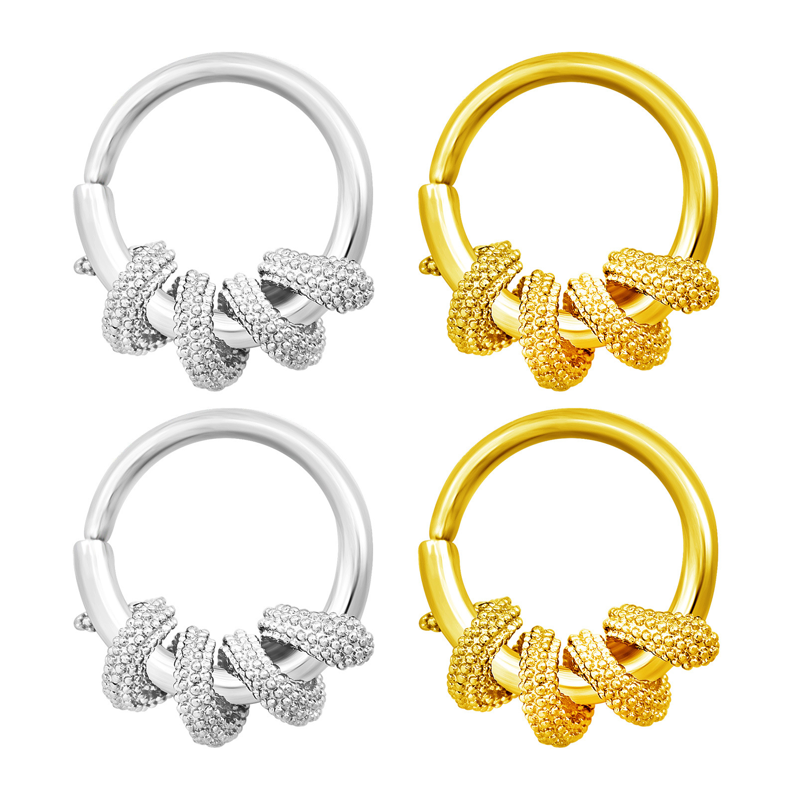 圆形镶钻耳饰鼻环穿刺 欧美跨境外贸耳饰批发 独特设计穿刺饰品 时尚潮流其他穿刺饰品详情2