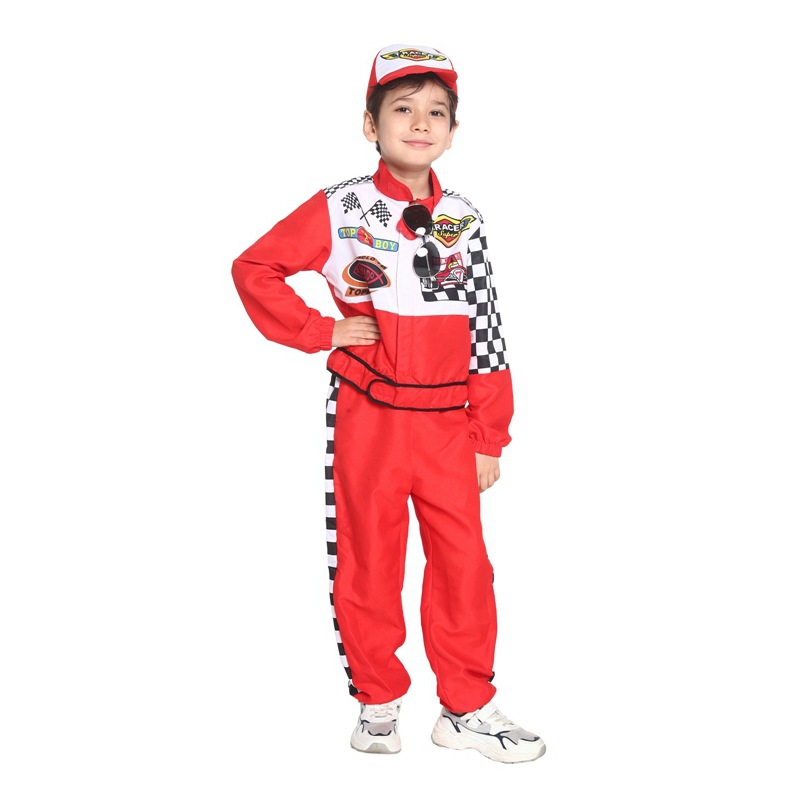 儿童赛车服装男童cosplay幼儿园表演服装小赛车手衣服套装B-0306详情2