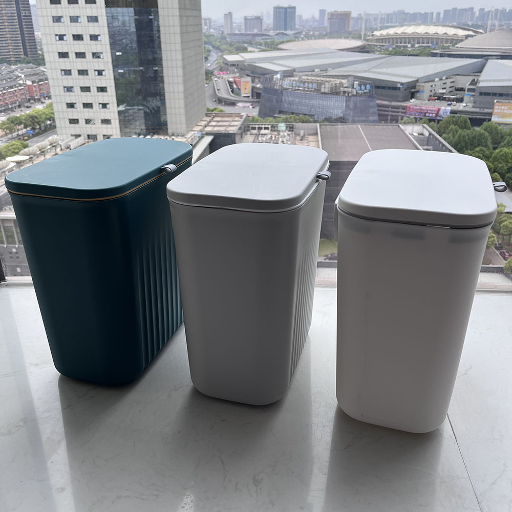 Kitchen trash can, wall-mounted household cabinet door, wall-mounted kitchen waste bin, suspended bathroom toilet pic 6