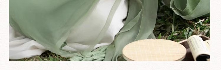 国潮绿色女款魏晋风古装广袖流仙裙小个子中国风改良襦裙古风女装汉服详情16