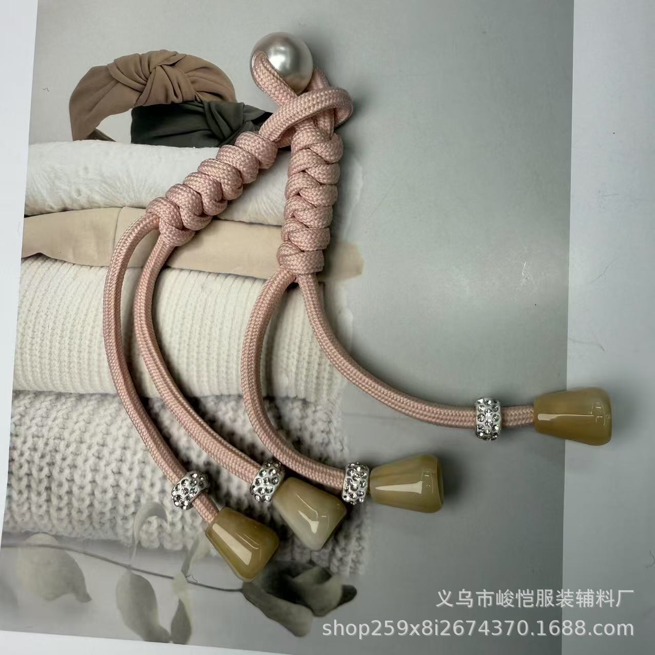 中式盘扣珍珠国风纽扣流苏中国结大衣对扣羽绒毛衣唐装汉服扣子详情1