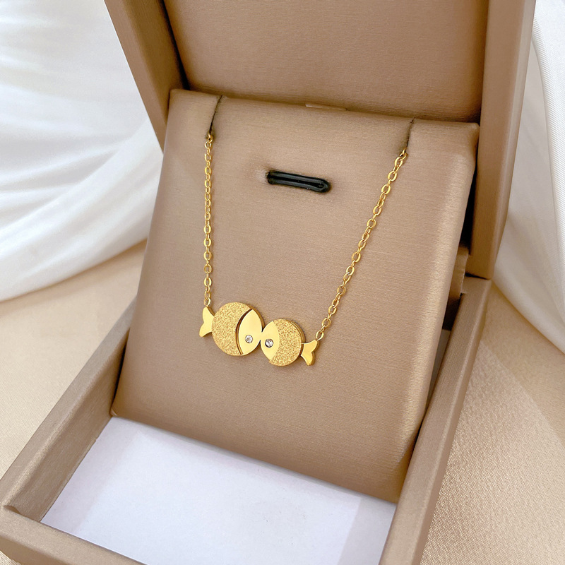 【通体钛钢】几何动物气质个性极简风炉内真金项链女ins锁骨链详情29