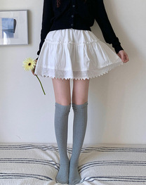 【jisoo风假两件】歌铭韩版POLO领针织开衫女2025秋季上衣X8207F详情12