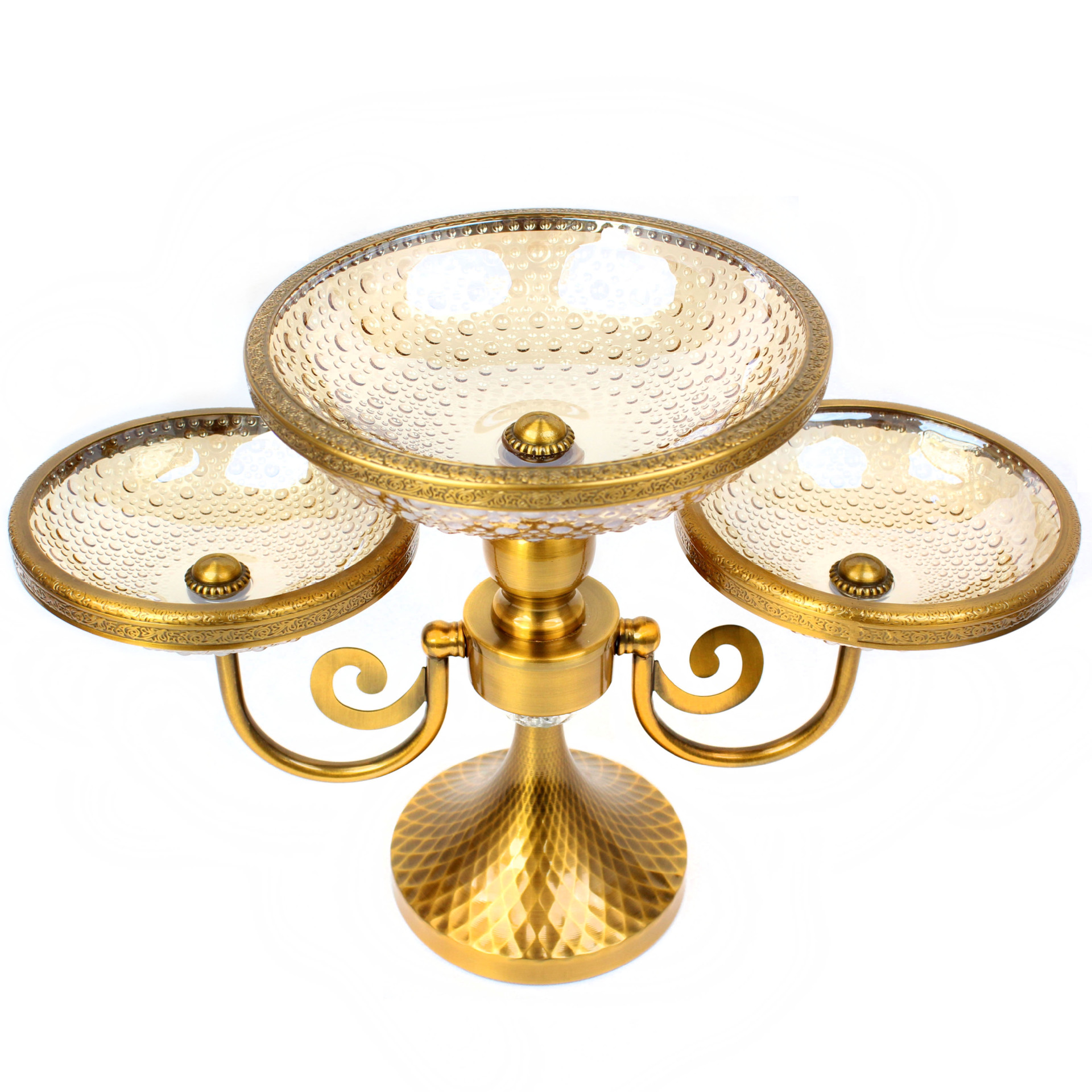 Hot-selling beaded engraved glass fruit plate, fruit pit, coffee table, living room decoration wholesale, fruit pit, vase pic 13