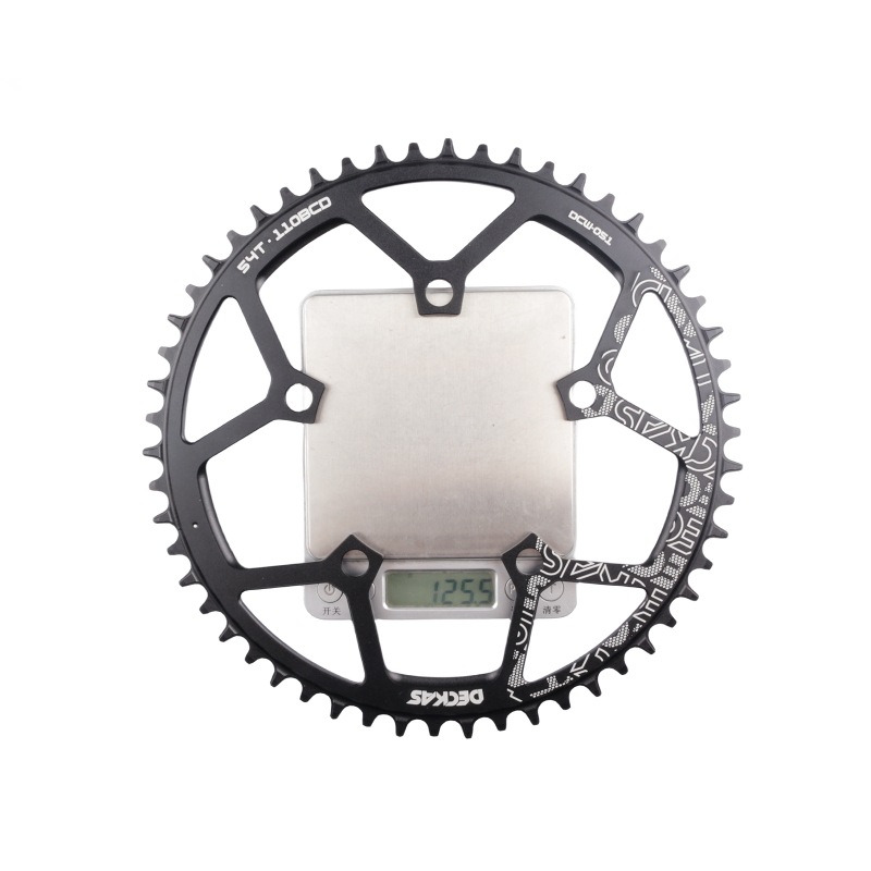 DECKAS 5-jaw disc 38T 58T road bike disc 110BCD 5h hole bicycle positive and negative teeth pic 30