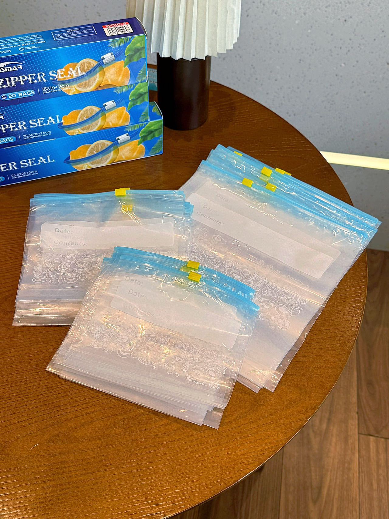 跨境现货食品级保鲜拉链密封袋收纳食品真空袋详情4