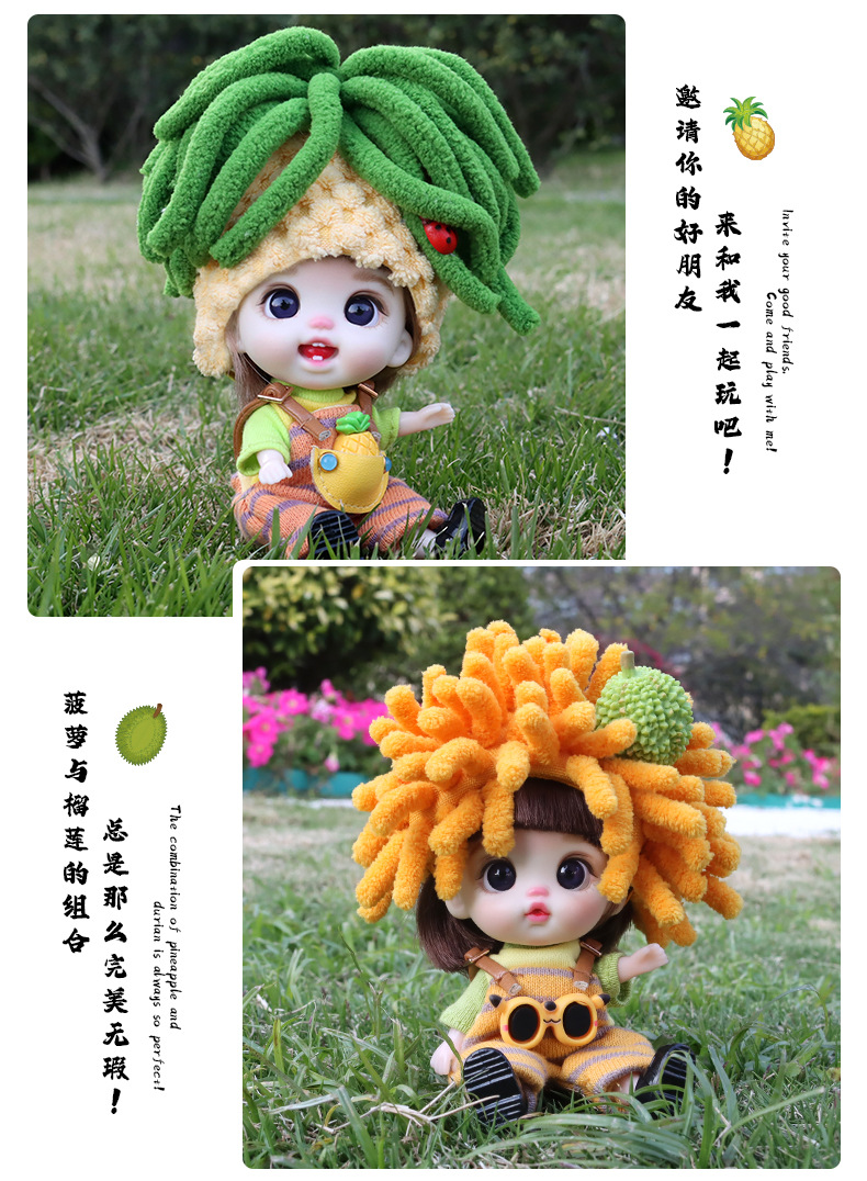 Trendy fruit toys, cute kids, 13 cm mobile phones, schoolbags, pendants, dolls, birthday gifts, dolls, scene decorations pic 5