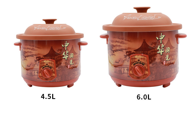 方圆紫砂电炖锅陶瓷电炖盅3.5L多功能养生煲炖汤锅批发详情7