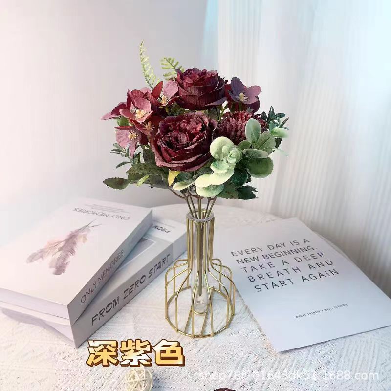 人造绢花仿真小花家居室内装饰婚庆小花把束小花茶语组合花详情8